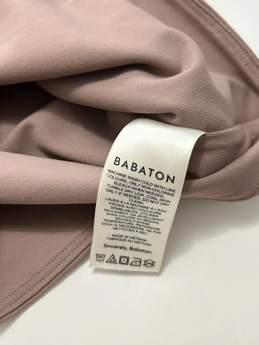 Aritzia Babaton Contour Crew Cropped Top T-Shirt Womens size S warm taupe - Picture 6 of 11